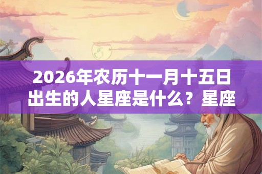 2026年农历十一月十五日出生的人星座是什么？星座守护神是谁？