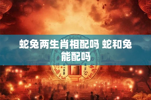 蛇兔两生肖相配吗 蛇和兔能配吗