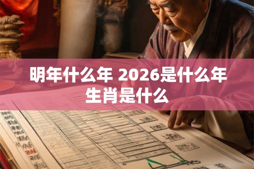 明年什么年 2026是什么年生肖是什么