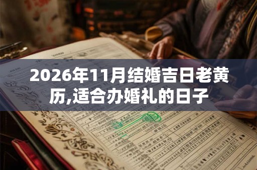 2026年11月结婚吉日老黄历,适合办婚礼的日子