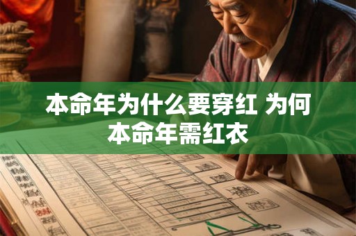 本命年为什么要穿红 为何本命年需红衣