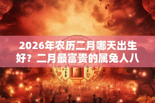 2026年农历二月哪天出生好?二月最富贵的属兔人八字 2026年农历二月哪天出生好?二月最富贵的属兔人八字