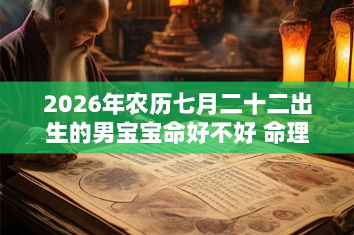 2026年农历七月二十二出生的男宝宝命好不好 命理详解 2026年农历七月二十二出生的男宝宝命好不好 命理详解
