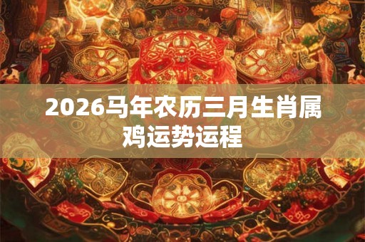 2026马年农历三月生肖属鸡运势运程 2026马年农历三月生肖属鸡运势运程