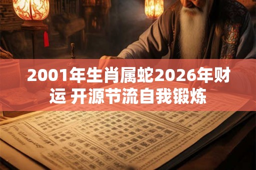 2001年生肖属蛇2026年财运 开源节流自我锻炼