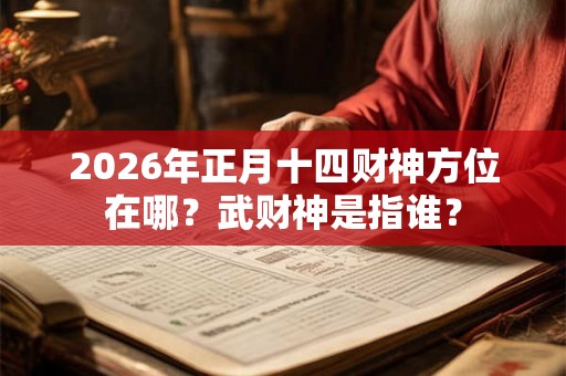 2026年正月十四财神方位在哪？武财神是指谁？