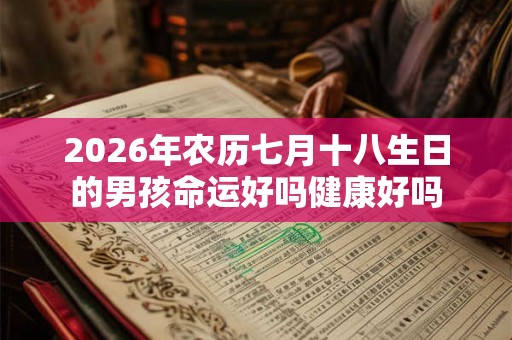 2026年农历七月十八生日的男孩命运好吗健康好吗 2026年农历七月十八生日的男孩命运好吗健康好吗