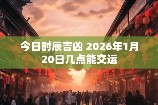 今日时辰吉凶 2026年1月20日几点能交运