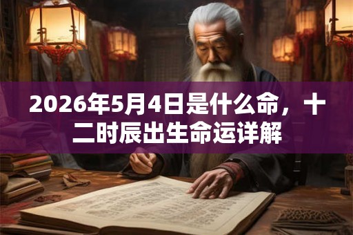 2026年5月4日是什么命,十二时辰出生命运详解 2026年5月4日是什么命,十二时辰出生命运详解