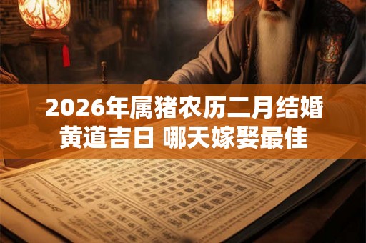 2026年属猪农历二月结婚黄道吉日 哪天嫁娶最佳