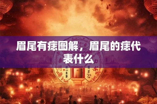 眉尾有痣图解，眉尾的痣代表什么