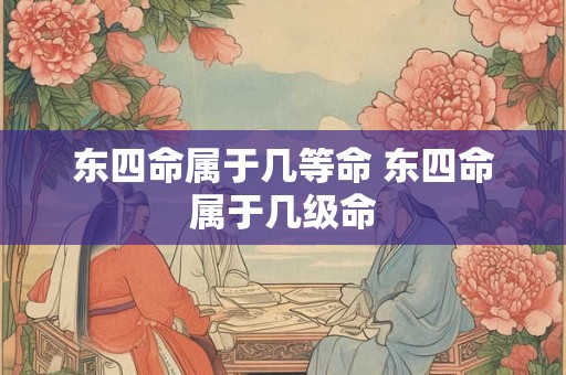 东四命属于几等命 东四命属于几级命