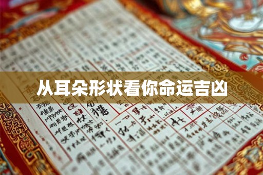 从耳朵形状看你命运吉凶 从耳朵形状看你命运吉凶