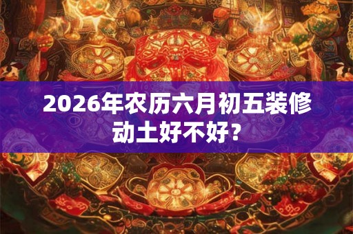 2026年农历六月初五装修动土好不好? 2026年农历六月初五装修动土好不好?