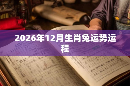 2026年12月生肖兔运势运程