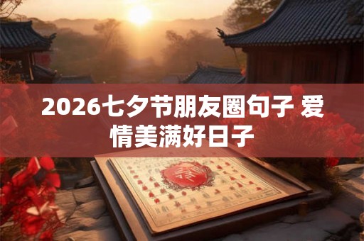 2026七夕节朋友圈句子 爱情美满好日子