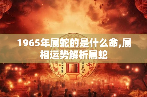 1965年属蛇的是什么命,属相运势解析属蛇