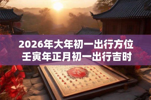 2026年大年初一出行方位 壬寅年正月初一出行吉时