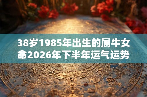 38岁1985年出生的属牛女命2026年下半年运气运势