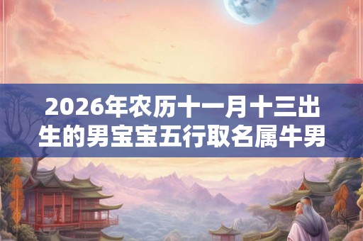 2026年农历十一月十三出生的男宝宝五行取名属牛男孩名字