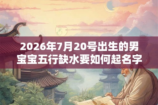 2026年7月20号出生的男宝宝五行缺水要如何起名字