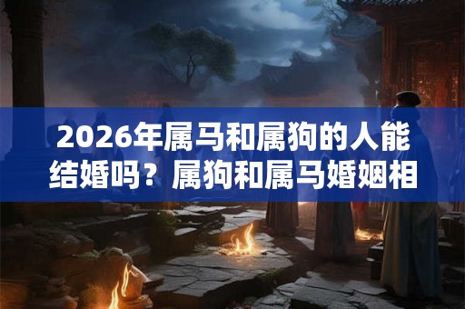 2026年属马和属狗的人能结婚吗?属狗和属马婚姻相配吗? 2026年属马和属狗的人能结婚吗?属狗和属马婚姻相配吗?