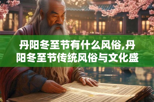 丹阳冬至节有什么风俗,丹阳冬至节传统风俗与文化盛宴