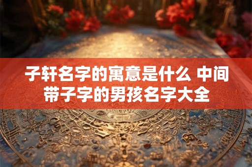 子轩名字的寓意是什么 中间带子字的男孩名字大全