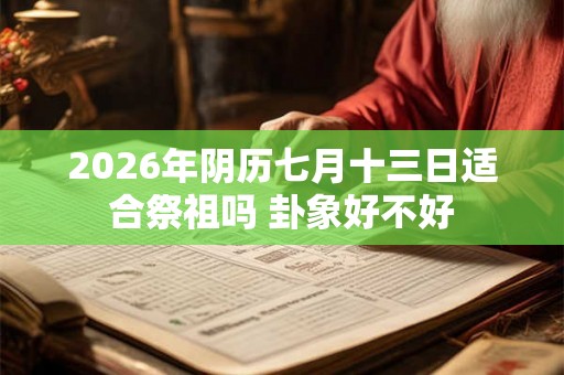 2026年阴历七月十三日适合祭祖吗 卦象好不好