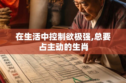 在生活中控制欲极强,总要占主动的生肖