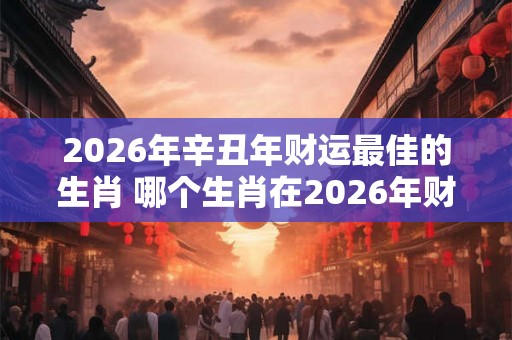 2026年辛丑年财运最佳的生肖 哪个生肖在2026年财运最佳 2026年辛丑年财运最佳的生肖 哪个生肖在2026年财运最佳