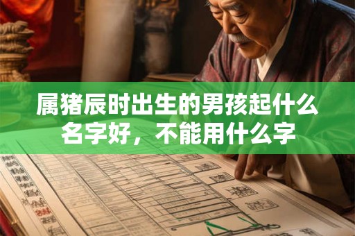 属猪辰时出生的男孩起什么名字好，不能用什么字