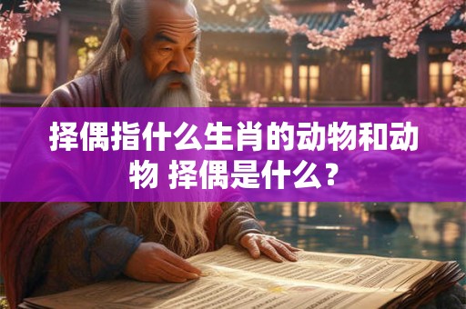 择偶指什么生肖的动物和动物 择偶是什么？