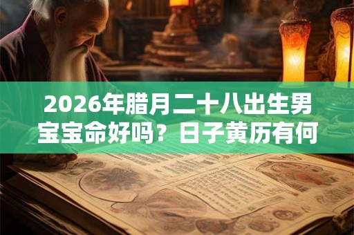 2026年腊月二十八出生男宝宝命好吗？日子黄历有何宜忌？