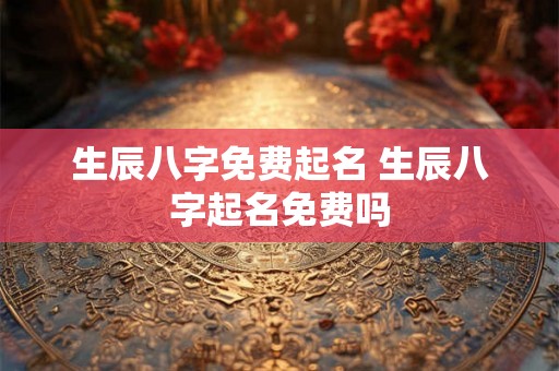 生辰八字免费起名 生辰八字起名免费吗