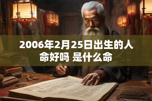 2006年2月25日出生的人命好吗 是什么命 2006年2月25日出生的人命好吗 是什么命