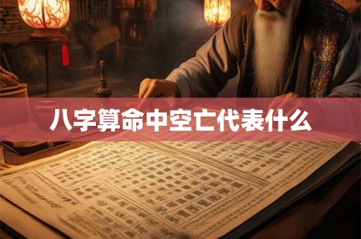 八字算命中空亡代表什么