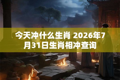 今天冲什么生肖 2026年7月31日生肖相冲查询