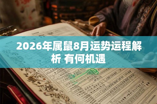 2026年属鼠8月运势运程解析 有何机遇