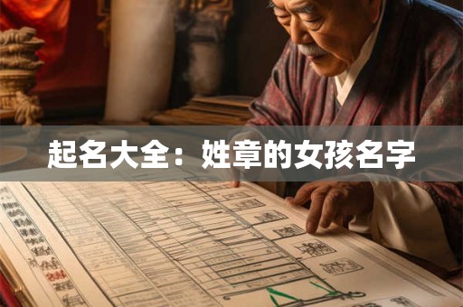起名大全：姓章的女孩名字