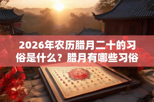 2026年农历腊月二十的习俗是什么？腊月有哪些习俗？