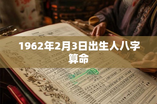 1962年2月3日出生人八字算命
