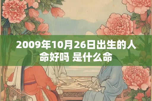 2009年10月26日出生的人命好吗 是什么命 2009年10月26日出生的人命好吗 是什么命