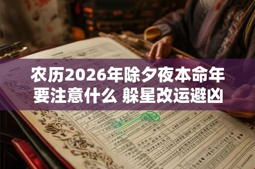 农历2026年除夕夜本命年要注意什么 躲星改运避凶