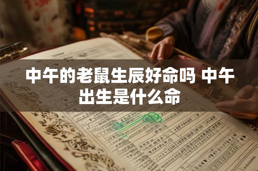 中午的老鼠生辰好命吗 中午出生是什么命