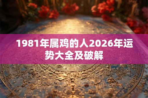 1981年属鸡的人2026年运势大全及破解