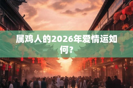 属鸡人的2026年爱情运如何? 属鸡人的2026年爱情运如何?