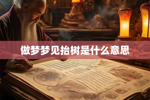 做梦梦见抬树是什么意思