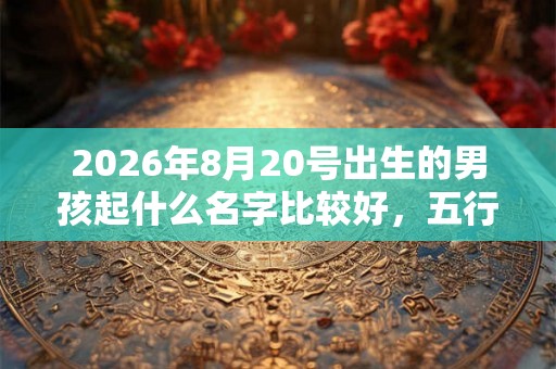 2026年8月20号出生的男孩起什么名字比较好，五行属什么