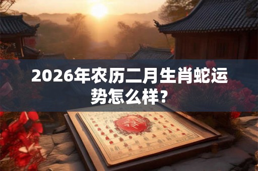 2026年农历二月生肖蛇运势怎么样？